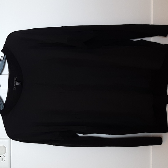 Eileen Fisher silk fabric and knit top - Picture 3 of 6